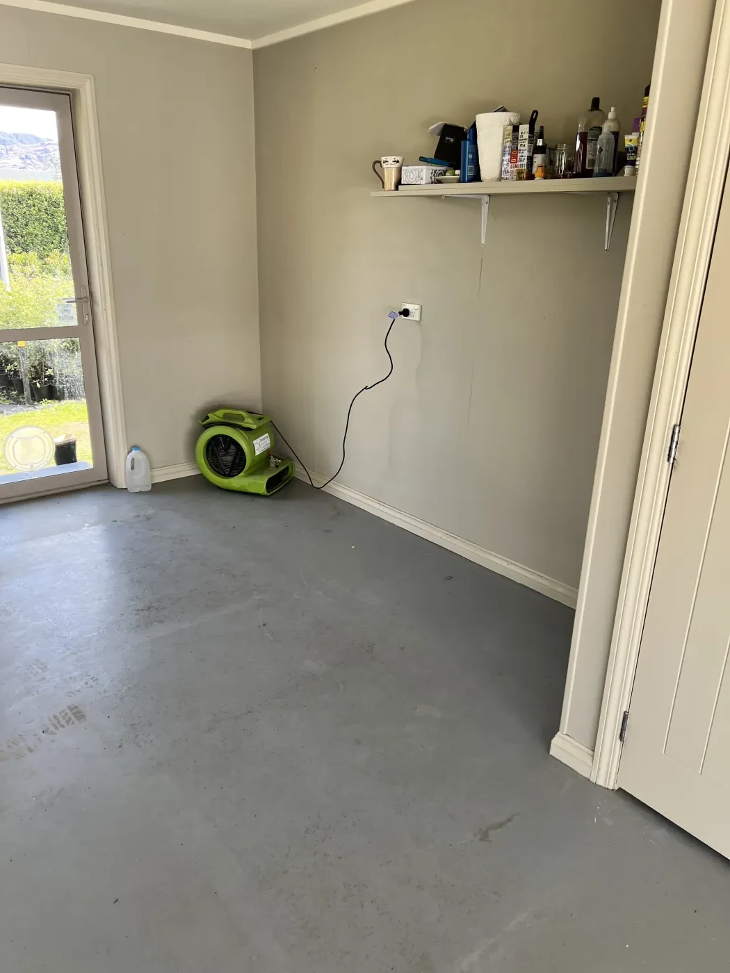 Drying equipment in use at a property