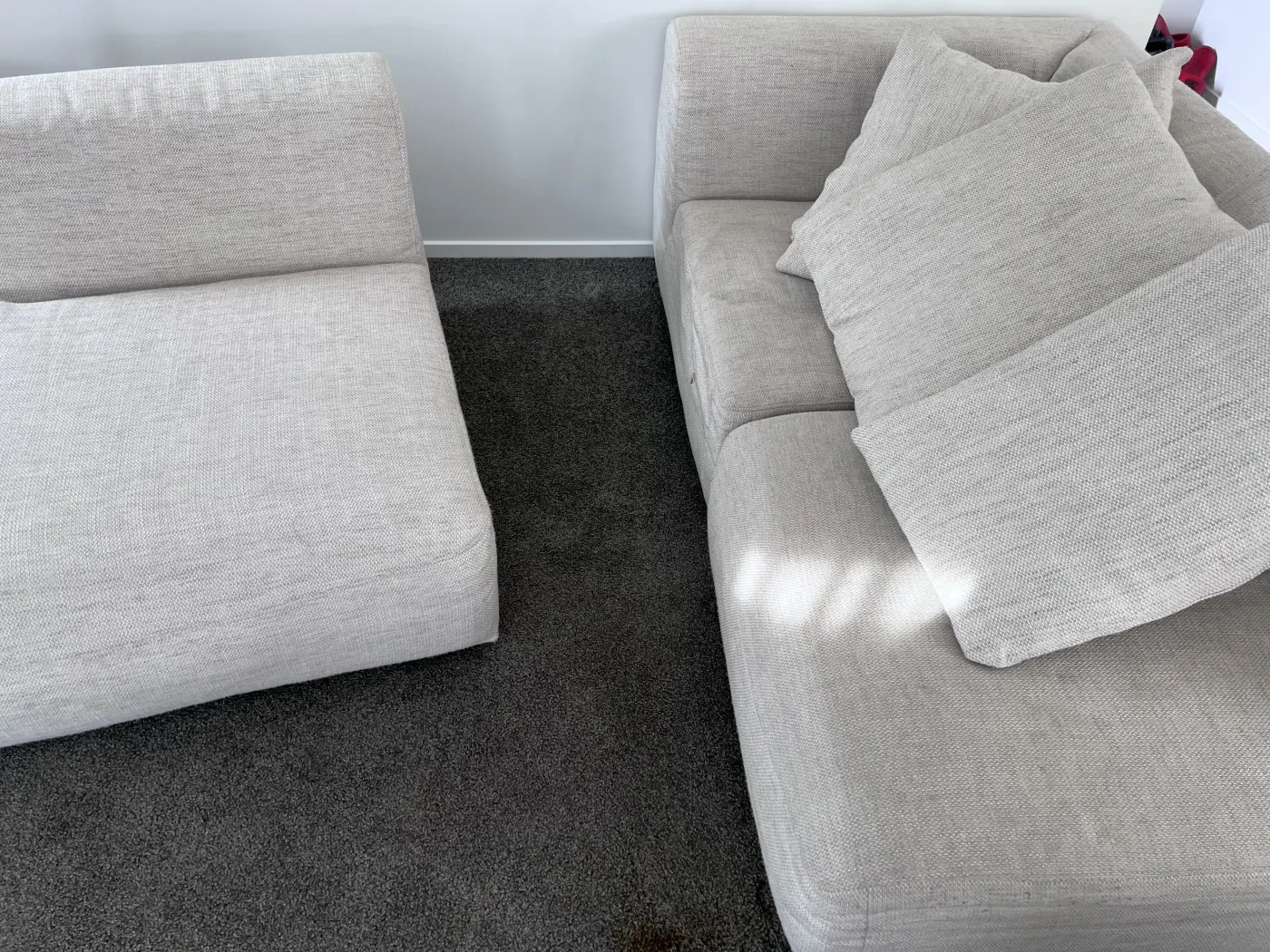 Fabric lounge suite at a residential property